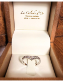 Alliance Aile de Mouette Diamantée – Fabrication Artisanale en Or Blanc 18 Carats