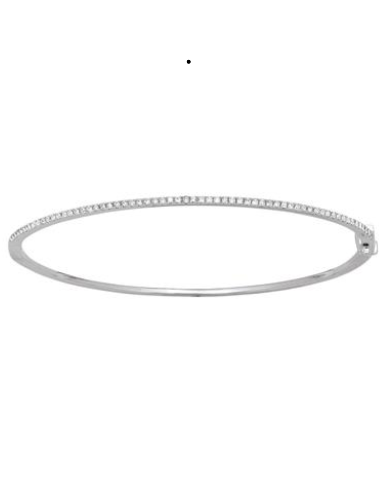 Bracelet Jonc Or Blanc & Diamants