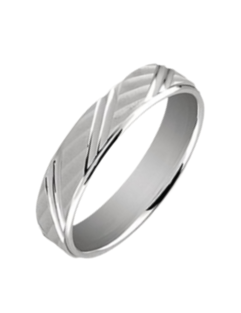 Alliance Homme Or Blanc