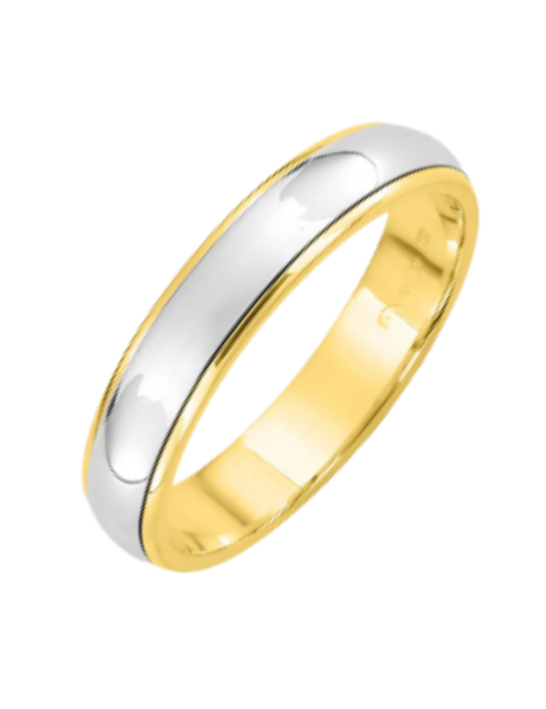 Alliance Homme Or Blanc & Or Jaune