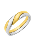 Alliance Homme Or jaune & Or gris Entrelacée