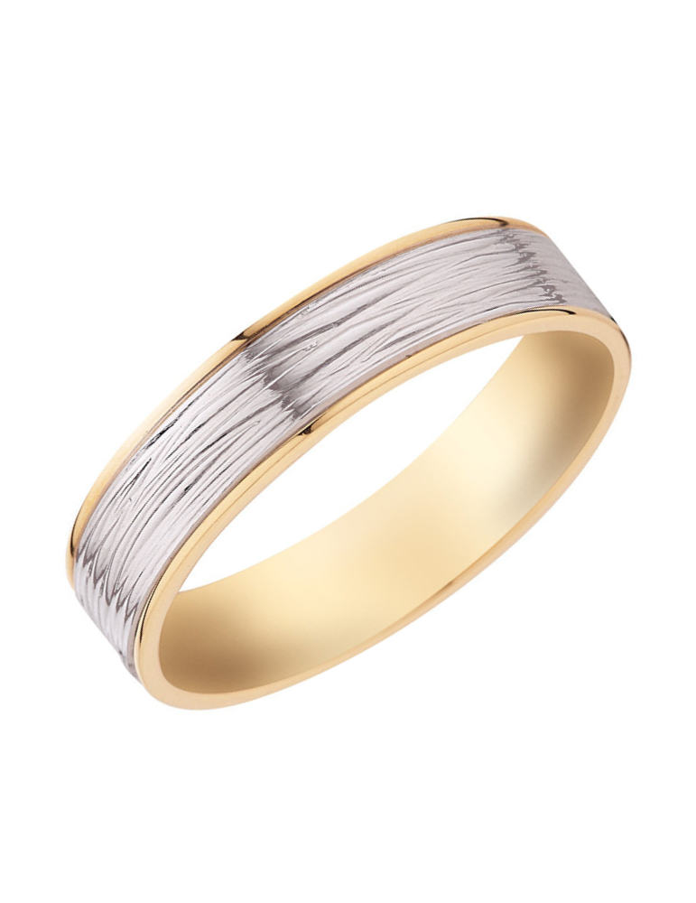 Alliance Homme Or Jaune & or Gris