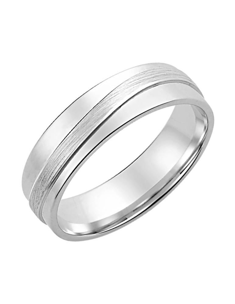 Alliance Homme Or Blanc