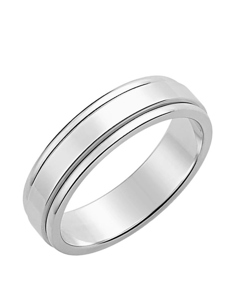 Alliance Homme Or Blanc